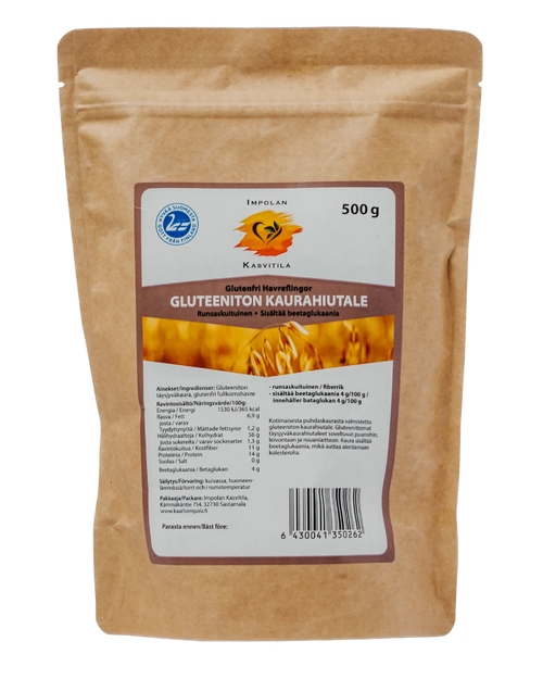 Impolan Kasvitilan Gluteeniton Kaurahiutale 500g