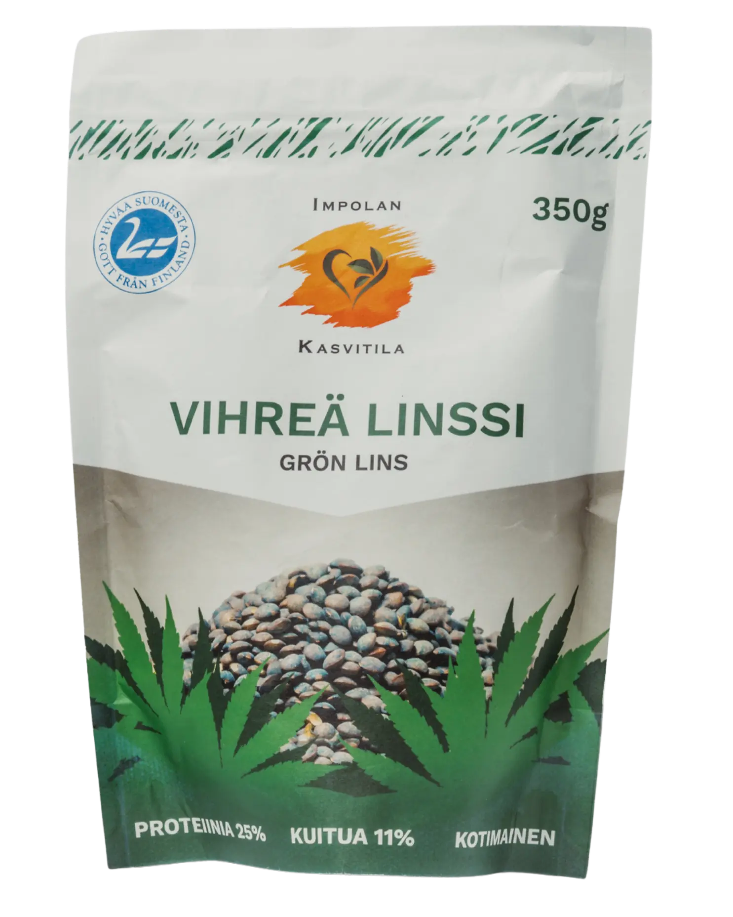 Impolan Kasvitilan Vihreä Linssi 350g