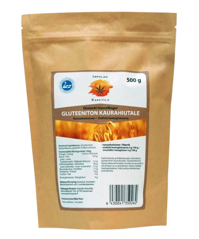 Impolan Kasvitilan Gluteeniton Kaurahiutale 500g