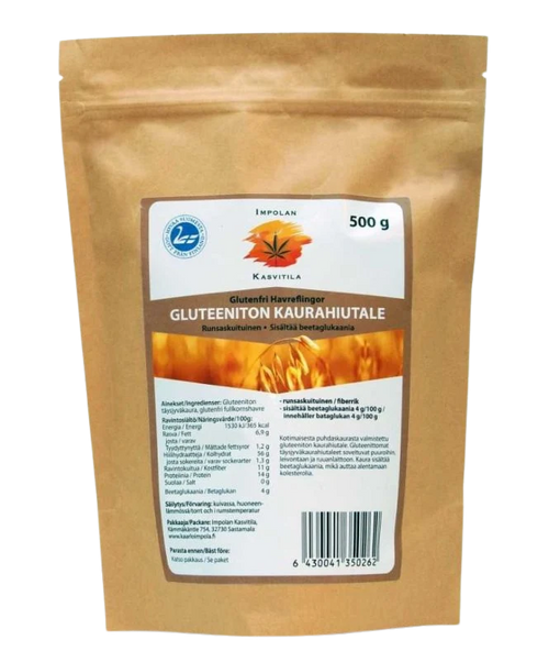Impolan Kasvitilan Gluteeniton Kaurahiutale 500g