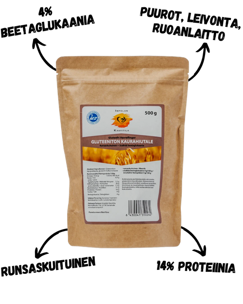 Gluteeniton Kaurahiutale