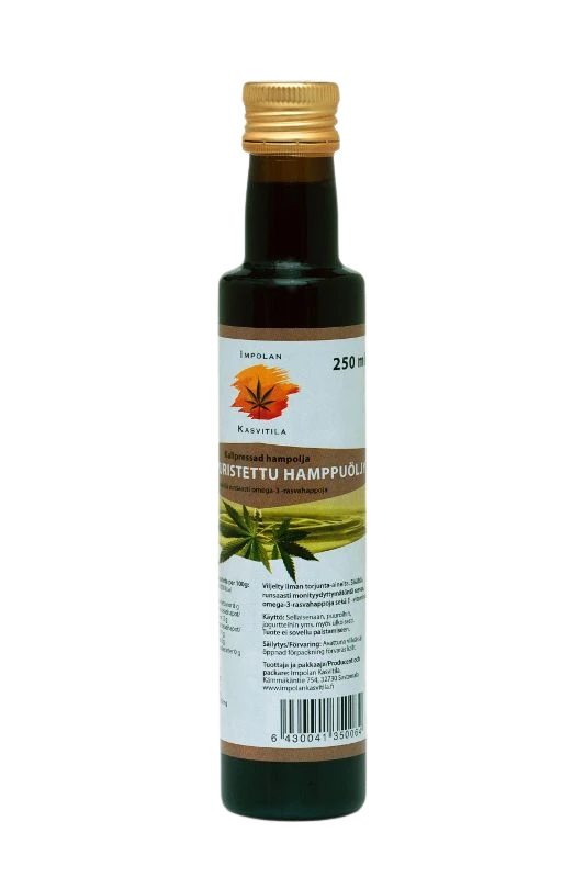 Impolan Kasvitilan Kylmäpuristettu Hamppuöljy 250ml