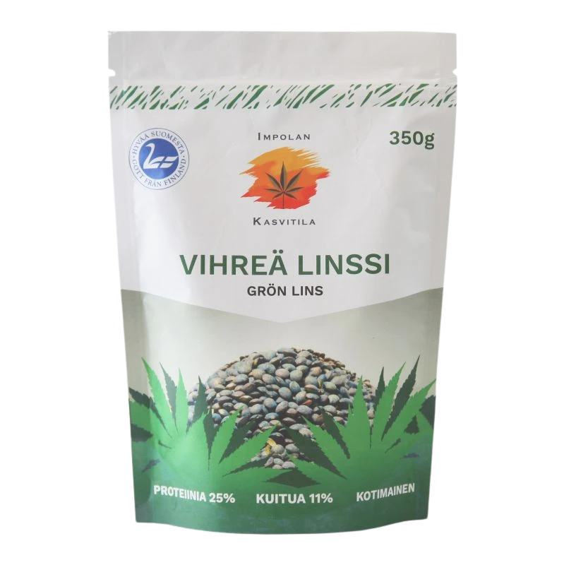 Impolan Kasvitilan Vihreä Linssi 350g